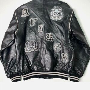 Avirex Black Leather Jacket for Men